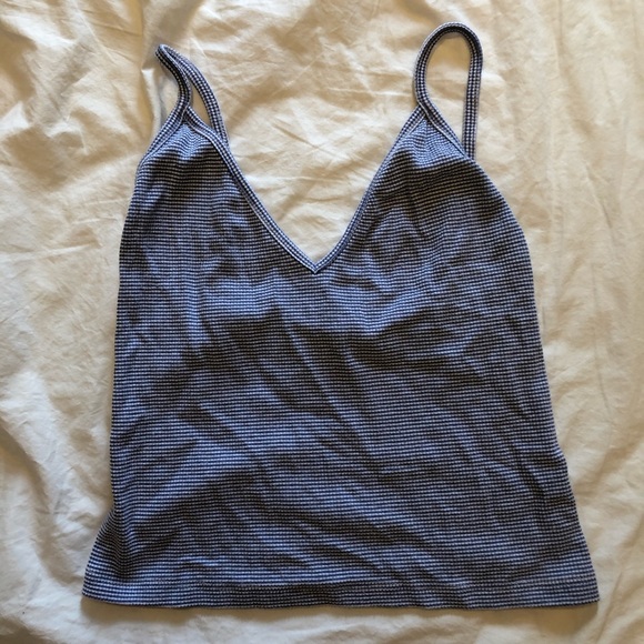 Brandy Melville white and blue tank - Picture 1 of 1